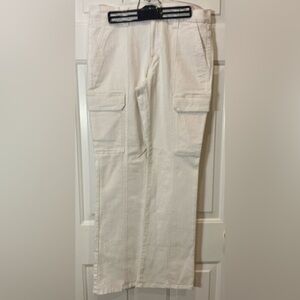 Sofia by Sofia Vergara Cream Cargo Pants